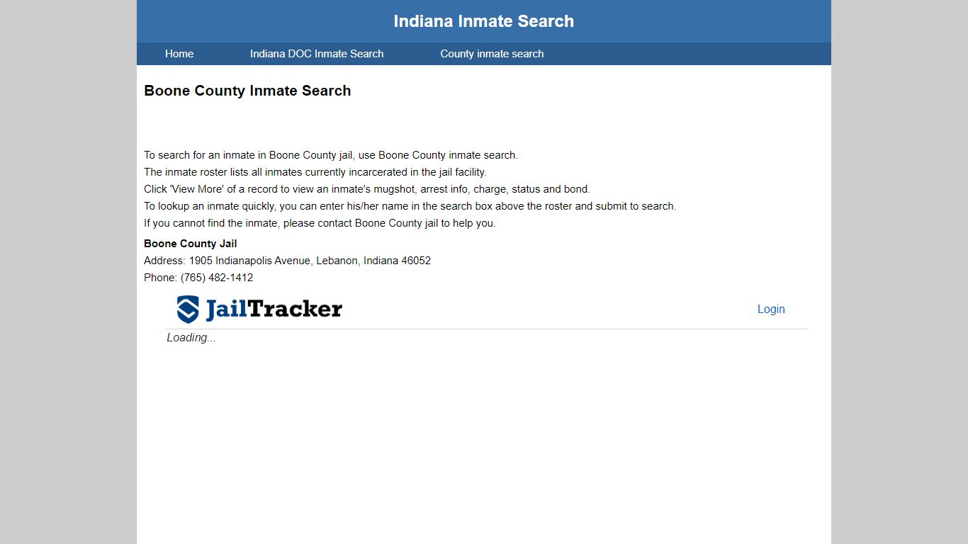 Boone County Inmate Search